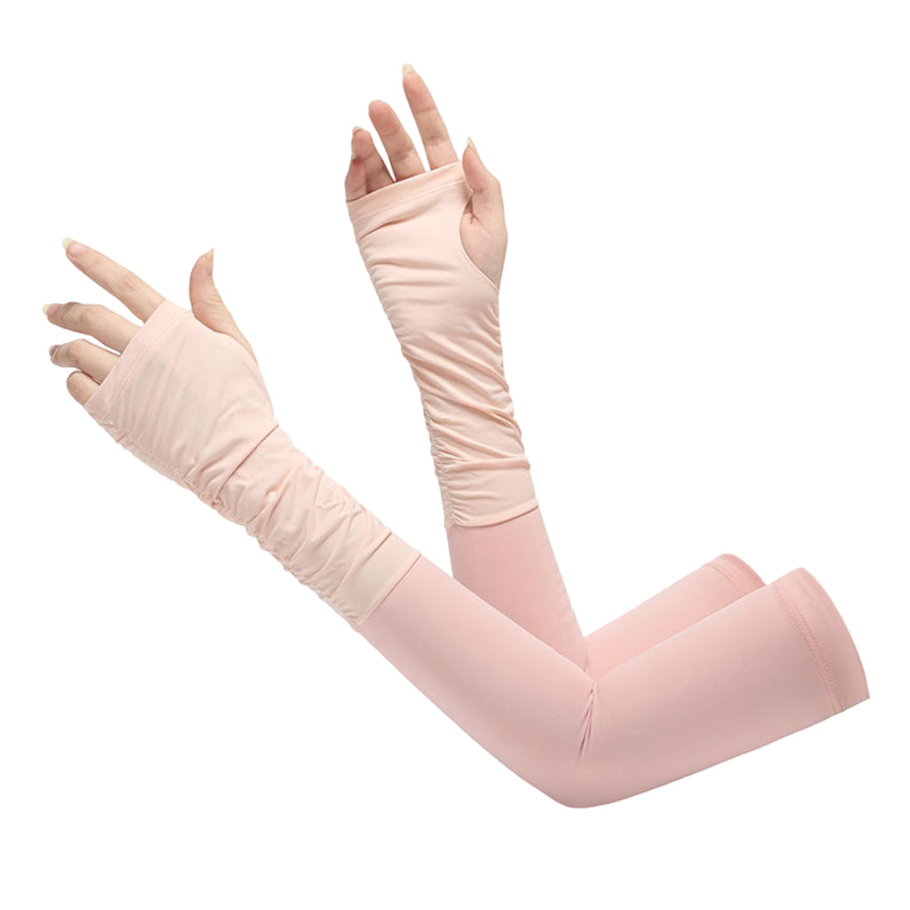 SANNIDHI Summer Arm Sleeves for Women UPF 50+ Sun Protection Breathable Nylon  Ice Silk Quick Dry Stretchy Arm Sleeves Snug Fit Arm Sleeves with Thumb Loop, for Hiking, Riding, Driving, Golfing SANNIDHI Summer Arm Sleeves for Women UPF 50+ Sun Protection Breathable Nylon  Ice Silk Quick Dry Stretchy Arm Sleeves Snug Fit Arm Sleeves with Thumb Loop, for Hiking, Riding, Driving, Golfing